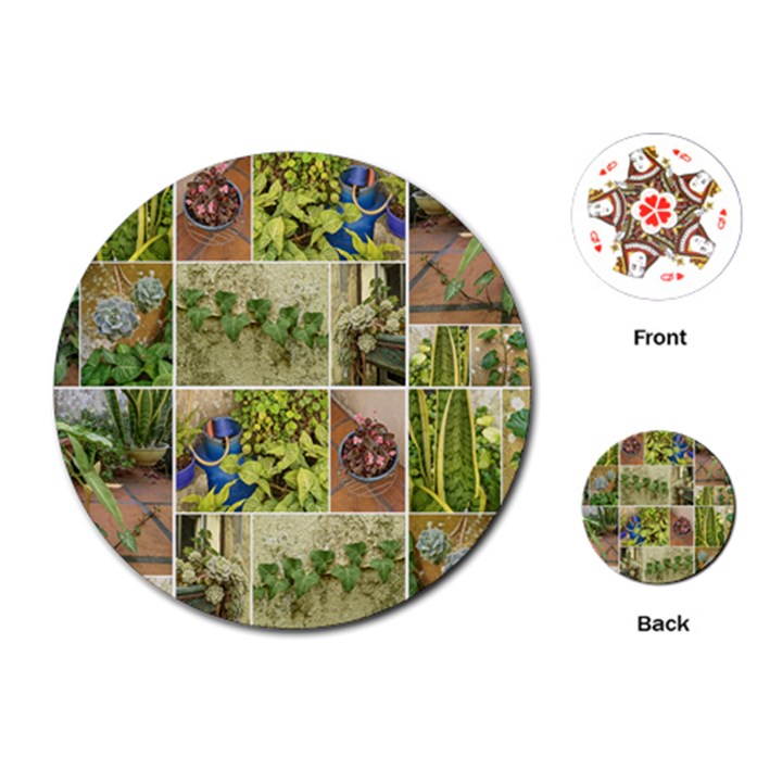 Garden Sanctuary Photo Collage Print Playing Cards Single Design (Round)