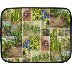 Garden Sanctuary Photo Collage Print Two Sides Fleece Blanket (mini) by dflcprintsclothing