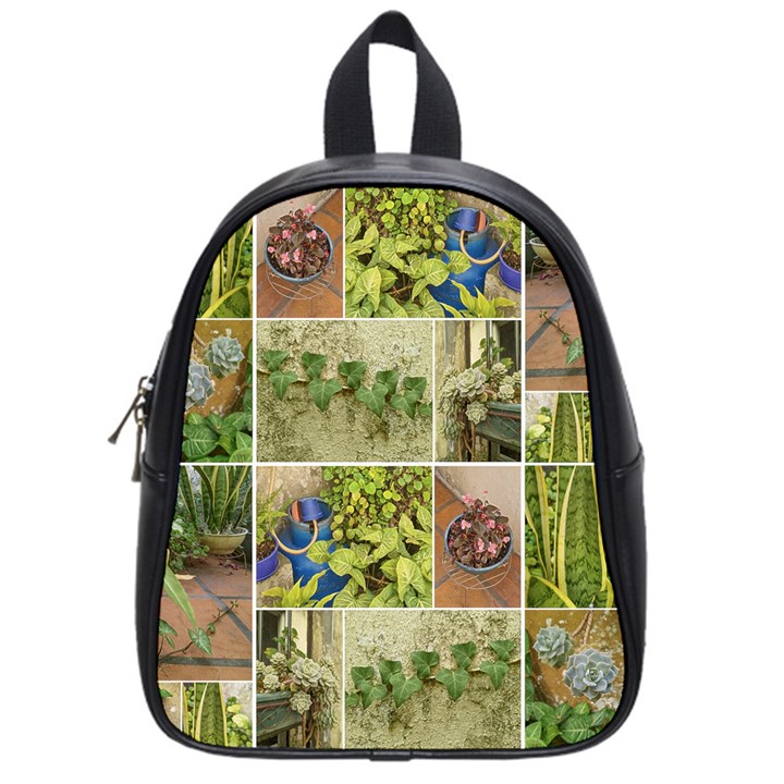 Garden Sanctuary Photo Collage Print School Bag (Small)