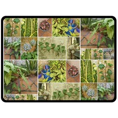 Garden Sanctuary Photo Collage Print Fleece Blanket (large) by dflcprintsclothing