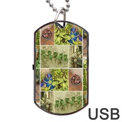 Garden Sanctuary Photo Collage Print Dog Tag Usb Flash (two Sides) by dflcprintsclothing