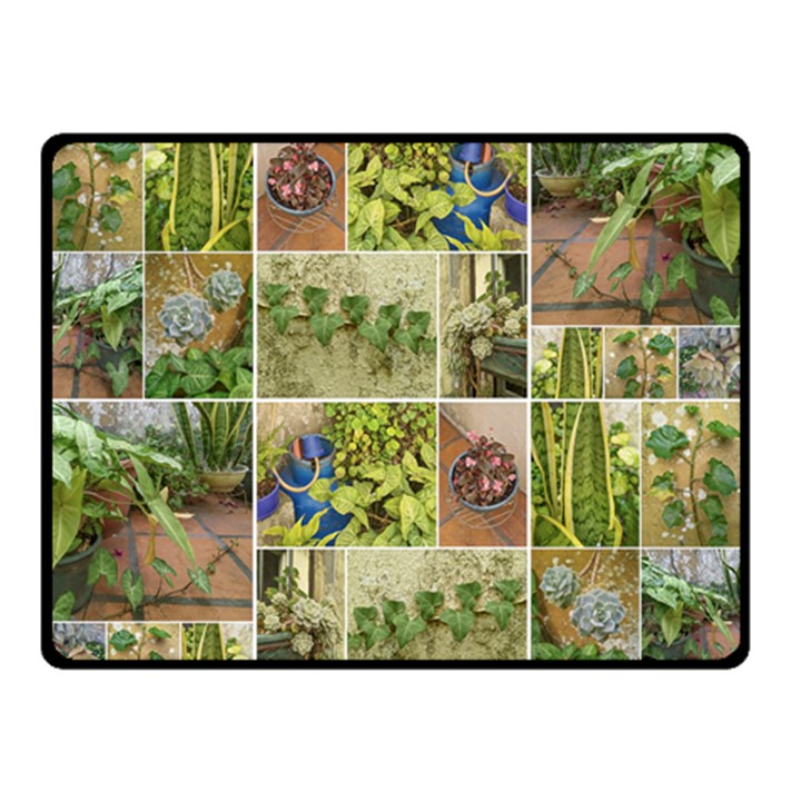 Garden Sanctuary Photo Collage Print Two Sides Fleece Blanket (Small)