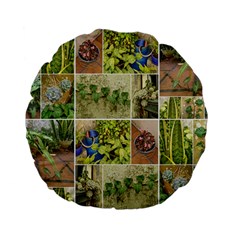 Garden Sanctuary Photo Collage Print Standard 15  Premium Flano Round Cushions by dflcprintsclothing