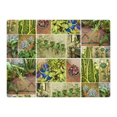 Garden Sanctuary Photo Collage Print Two Sides Premium Plush Fleece Blanket (mini)