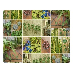 Garden Sanctuary Photo Collage Print Two Sides Premium Plush Fleece Blanket (large) by dflcprintsclothing