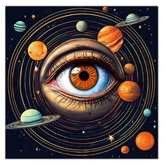 Eye Of The Universe (ai) Square Satin Scarf (36  X 36 ) by dflcprintsclothing