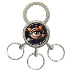 Eye Of The Universe (ai) 3-ring Key Chain by dflcprintsclothing