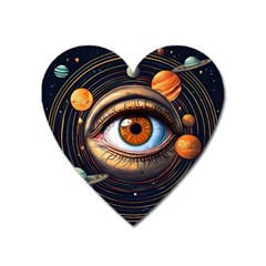 Eye Of The Universe (ai) Heart Magnet by dflcprintsclothing