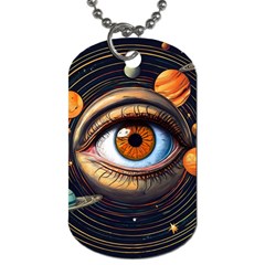 Eye Of The Universe (ai) Dog Tag (two Sides) by dflcprintsclothing