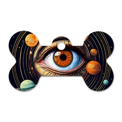 Eye Of The Universe (ai) Dog Tag Bone (two Sides)