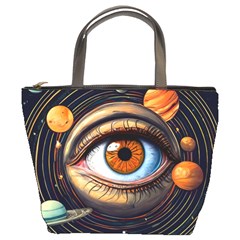 Eye Of The Universe (ai) Bucket Bag by dflcprintsclothing