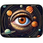 Eye of the Universe (AI) Fleece Blanket (Mini) 35 x27  Blanket