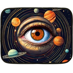 Eye Of The Universe (ai) Two Sides Fleece Blanket (mini) by dflcprintsclothing