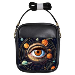 Eye Of The Universe (ai) Girls Sling Bag by dflcprintsclothing