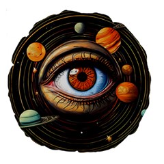 Eye Of The Universe (ai) Large 18  Premium Round Cushions