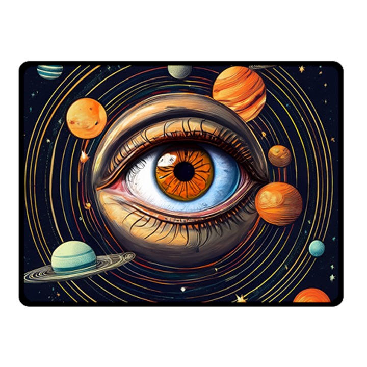 Eye of the Universe (AI) Two Sides Fleece Blanket (Small)