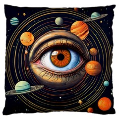 Eye Of The Universe (ai) Standard Premium Plush Fleece Cushion Case (two Sides) by dflcprintsclothing