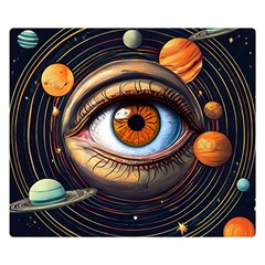 Eye Of The Universe (ai) Two Sides Premium Plush Fleece Blanket (kids Size) by dflcprintsclothing