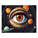 Eye of the Universe (AI) Premium Plush Fleece Blanket (Large) 80 x60  Blanket Front