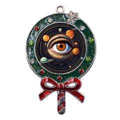 Eye Of The Universe (ai) Metal X mas Lollipop With Crystal Ornament