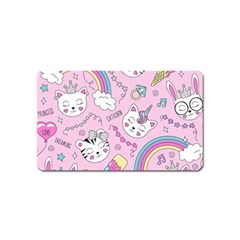 Beautiful Cute Animals Pattern Pink Magnet (name Card) by Grandong