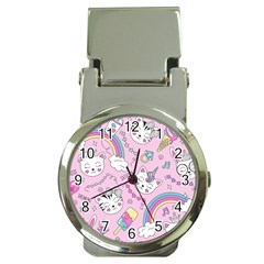 Beautiful Cute Animals Pattern Pink Money Clip Watches by Grandong