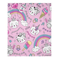 Beautiful Cute Animals Pattern Pink Shower Curtain 60  X 72  (medium) 