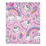 Beautiful Cute Animals Pattern Pink Shower Curtain 60  x 72  (Medium)  60 x72  Curtain