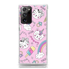 Beautiful Cute Animals Pattern Pink Samsung Galaxy Note 20 Ultra Tpu Uv Case by Grandong