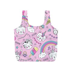 Beautiful Cute Animals Pattern Pink Full Print Recycle Bag (s) by Grandong