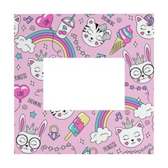 Beautiful Cute Animals Pattern Pink White Box Photo Frame 4  X 6 