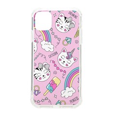 Beautiful Cute Animals Pattern Pink Iphone 11 Tpu Uv Print Case by Grandong