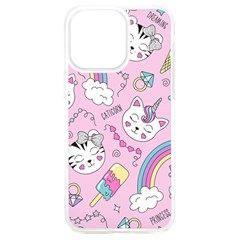 Beautiful Cute Animals Pattern Pink Iphone 15 Plus Tpu Uv Print Case