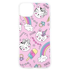 Beautiful Cute Animals Pattern Pink Iphone 15 Pro Tpu Uv Print Case by Grandong