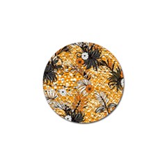 Leaf Yellow Point Flower White Golf Ball Marker (10 Pack) by Grandong