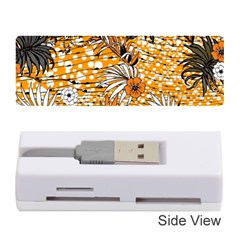 Leaf Yellow Point Flower White Memory Card Reader (stick) by Grandong