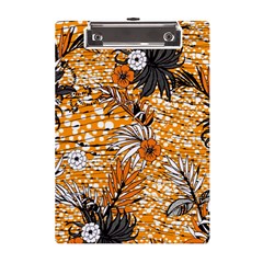 Leaf Yellow Point Flower White A5 Acrylic Clipboard by Grandong