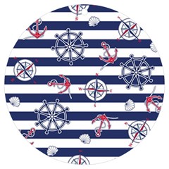 Seamless Marine Pattern Uv Print Acrylic Ornament Round by Ket1n9