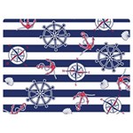 Seamless Marine Pattern Two Sides Premium Plush Fleece Blanket (Baby Size) 40 x30  Blanket Front