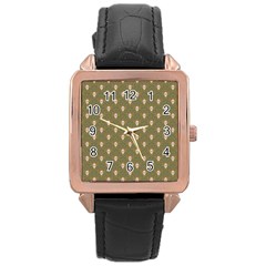 Camping Is Fun! Rose Gold Leather Watch  by GeekLover