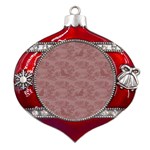 Kaiju Metal Snowflake And Bell Red Ornament Front