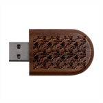 Beware The Slenderman Wood Oval USB Flash Drive USB