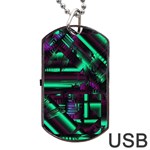 Beamed Dog Tag USB Flash (Two Sides) Front