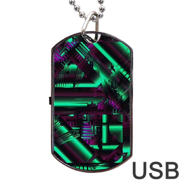 Beamed Dog Tag USB Flash (Two Sides)