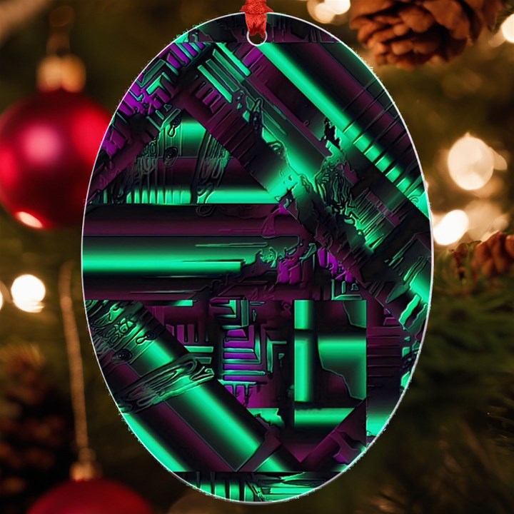 Beamed UV Print Acrylic Ornament Oval