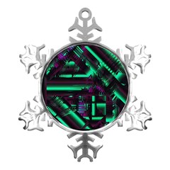 Beamed Metal Small Snowflake Ornament