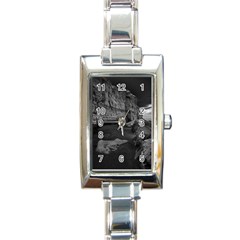 Timeless Shores, Las Grutas Beach, Rio Negro, Argentina Rectangle Italian Charm Watch by dflcprintsclothing