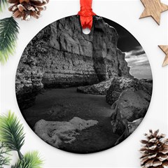 Timeless Shores, Las Grutas Beach, Rio Negro, Argentina Ornament (round) by dflcprintsclothing