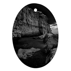 Timeless Shores, Las Grutas Beach, Rio Negro, Argentina Ornament (oval) by dflcprintsclothing