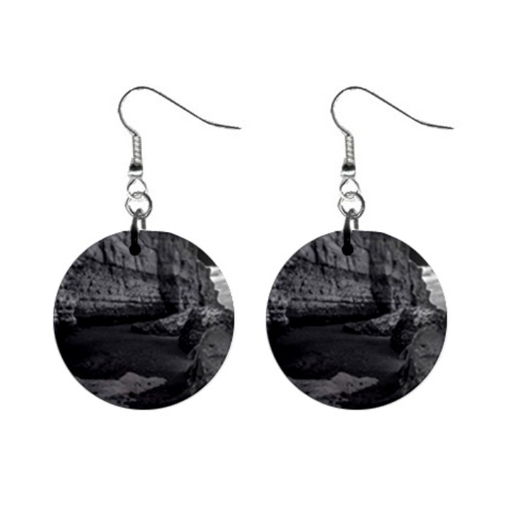 Timeless Shores, Las grutas beach, Rio negro, Argentina Mini Button Earrings